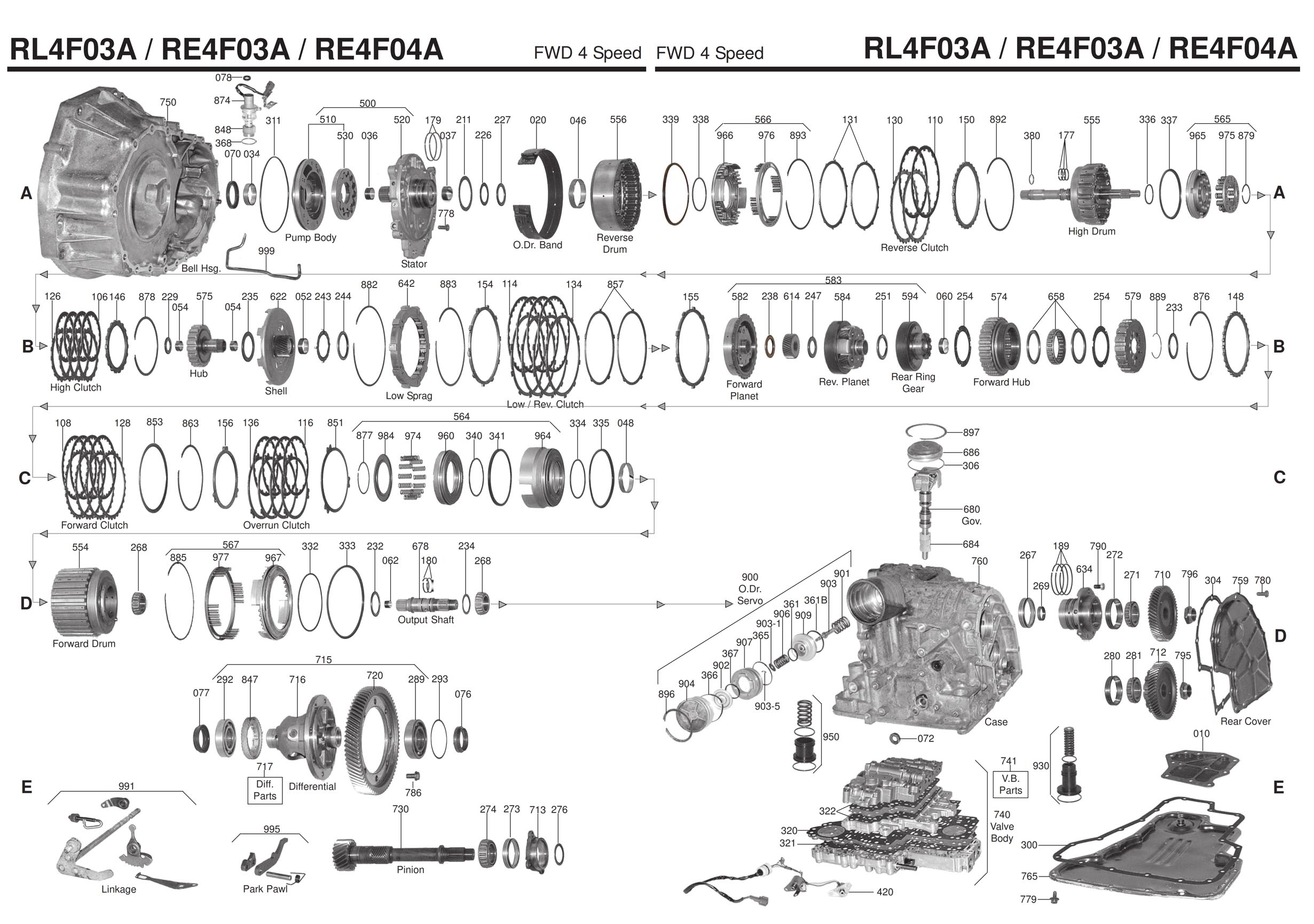 Схема RE4F04B/a JF403E
